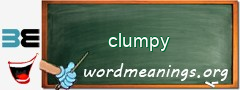WordMeaning blackboard for clumpy